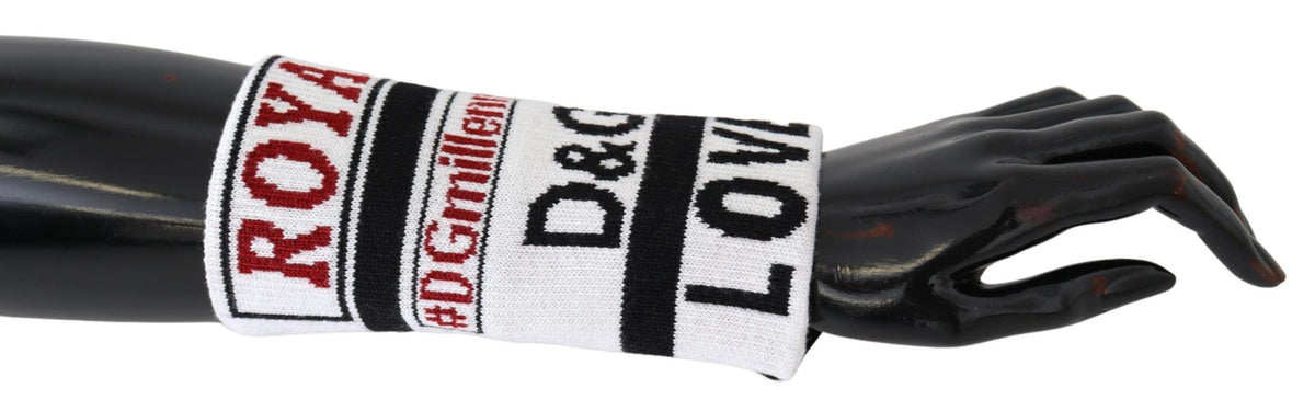 Dolce & Gabbana Meerkleurige wollen gebreide D&G Love polsband wrap