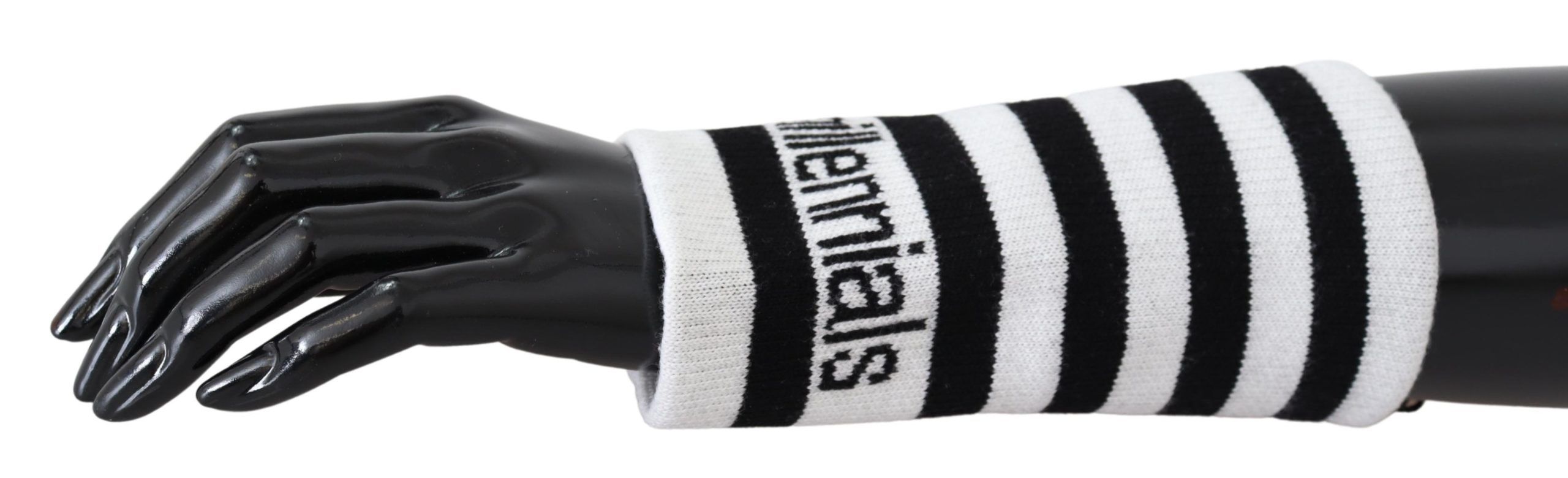 Dolce & Gabbana Schwarz-weißes DGMillennials Armband aus Wolle