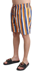 Dolce & Gabbana Meerkleurige Gestreepte Zwemshort