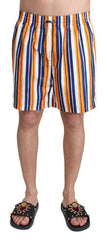 Dolce & Gabbana Meerkleurige Gestreepte Zwemshort