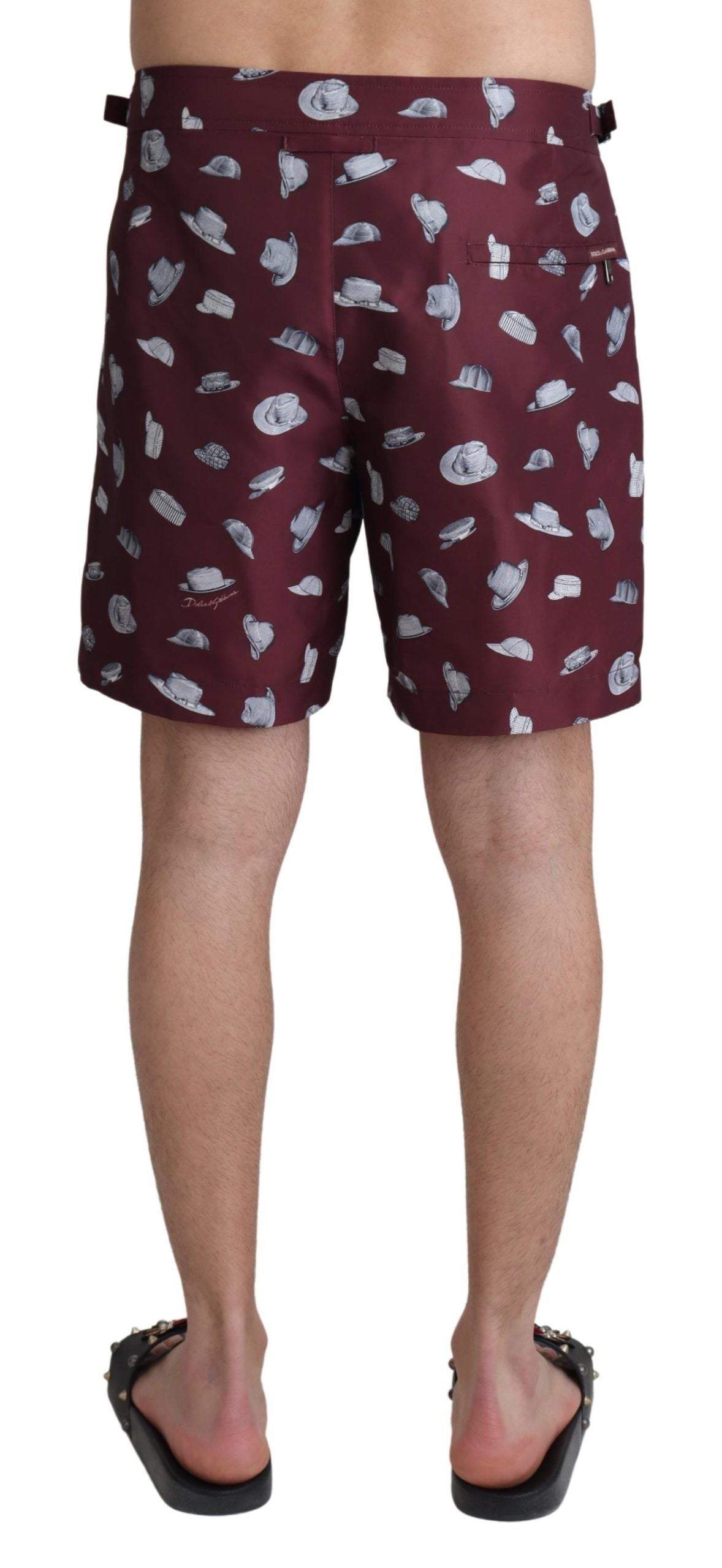 Dolce & Gabbana Badehose mit Hut-Print in Bordeauxrot