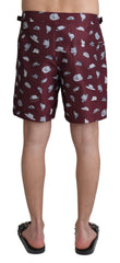 Dolce & Gabbana Badehose mit Hut-Print in Bordeauxrot