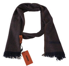 Missoni Braun 100 % Kaschmir Unisex Nackenwärmer Fransen Schal