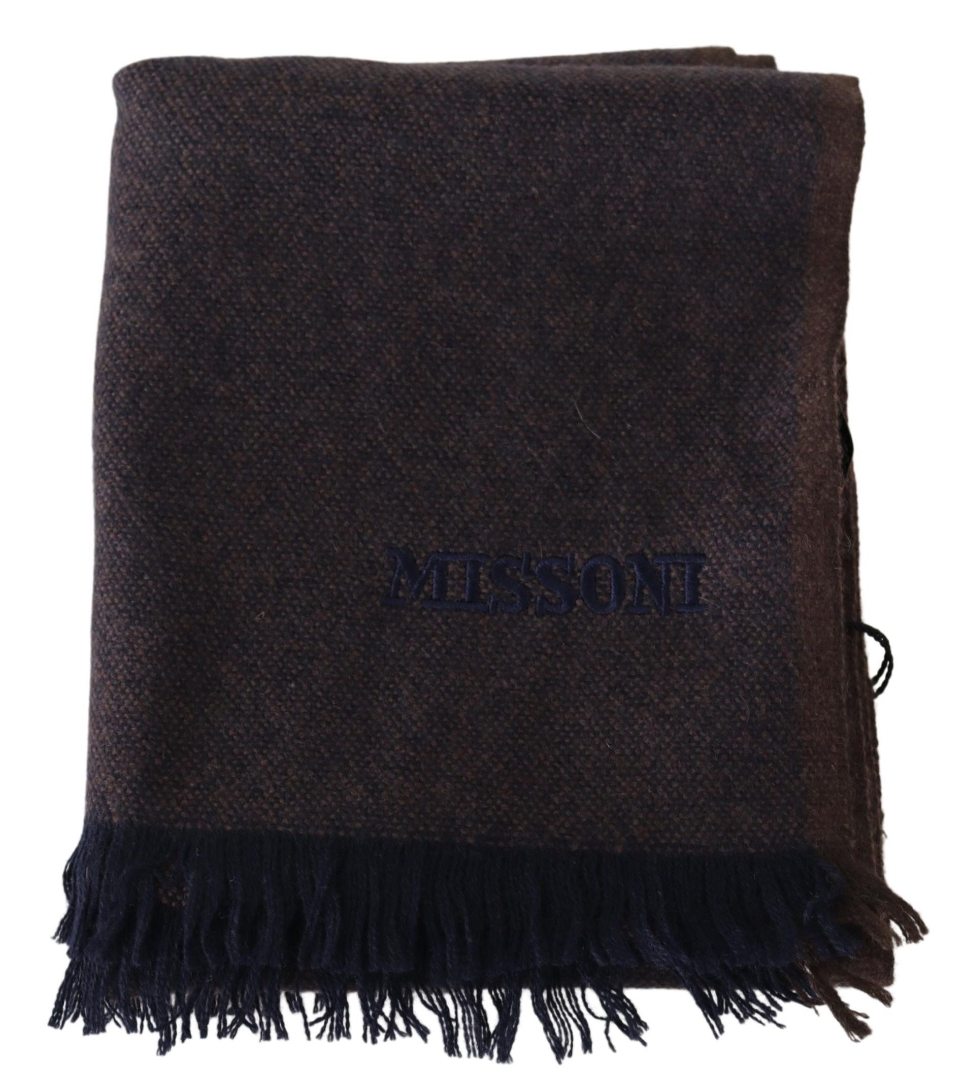 Missoni Braun 100 % Kaschmir Unisex Nackenwärmer Fransen Schal