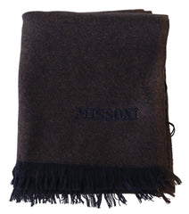 Missoni Braun 100 % Kaschmir Unisex Nackenwärmer Fransen Schal