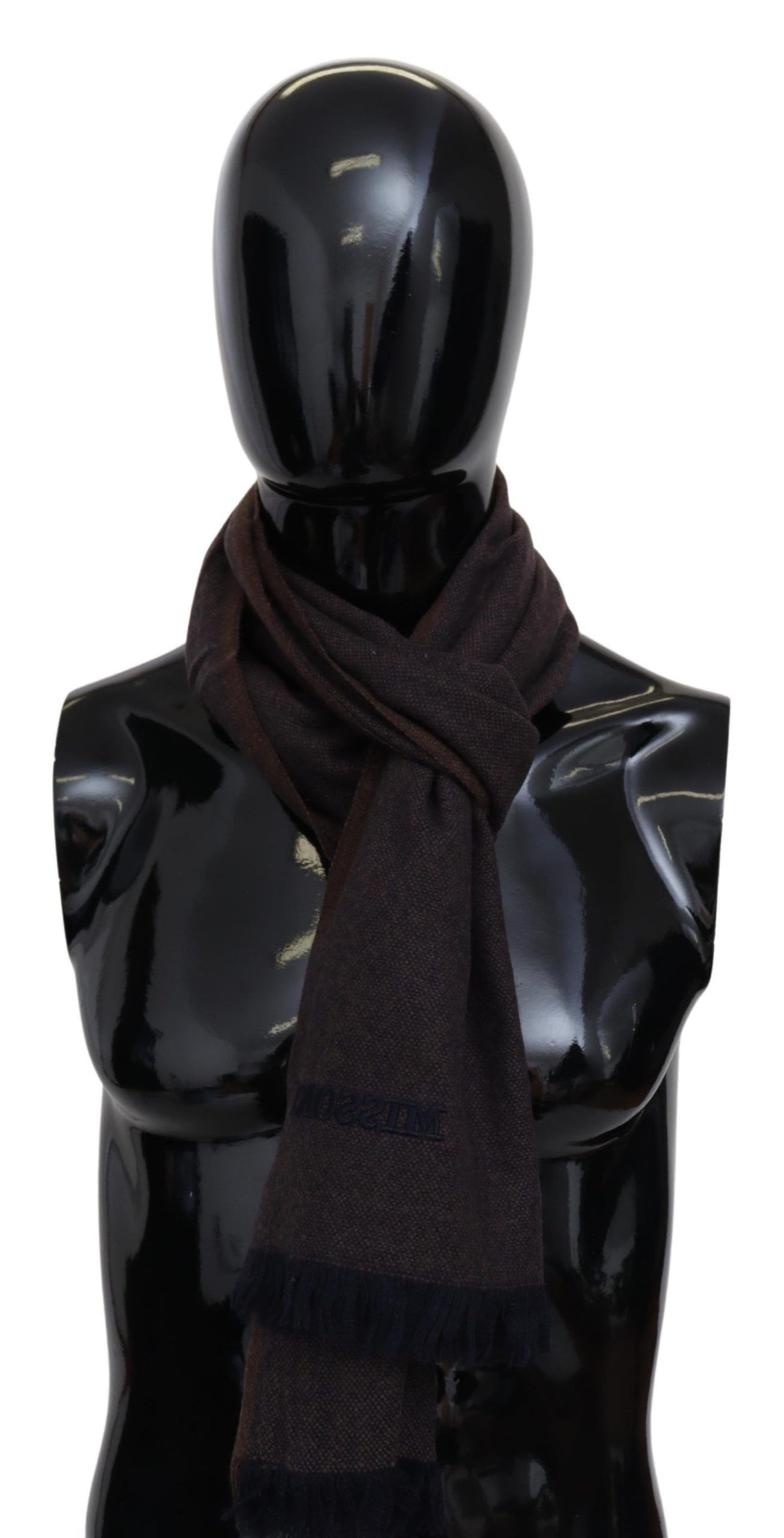 Missoni Braun 100 % Kaschmir Unisex Nackenwärmer Fransen Schal