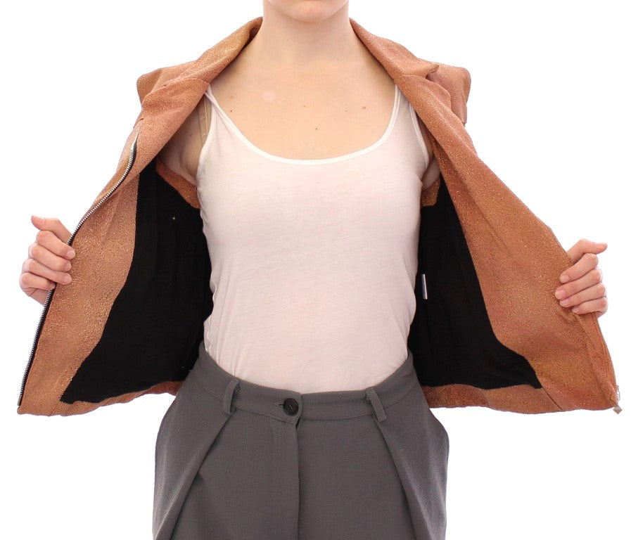 La Maison du Couturier Bruin Leren Jas Vest