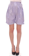 Licia Florio Paarse Boven-De-Knie Wikkelshorts