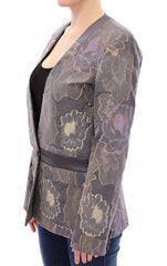 Roberto Fragata Multicolor Seide Blumen Baumwollblazer