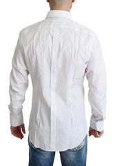 Dolce & Gabbana Formelles Baumwollhemd mit weißen Streifen