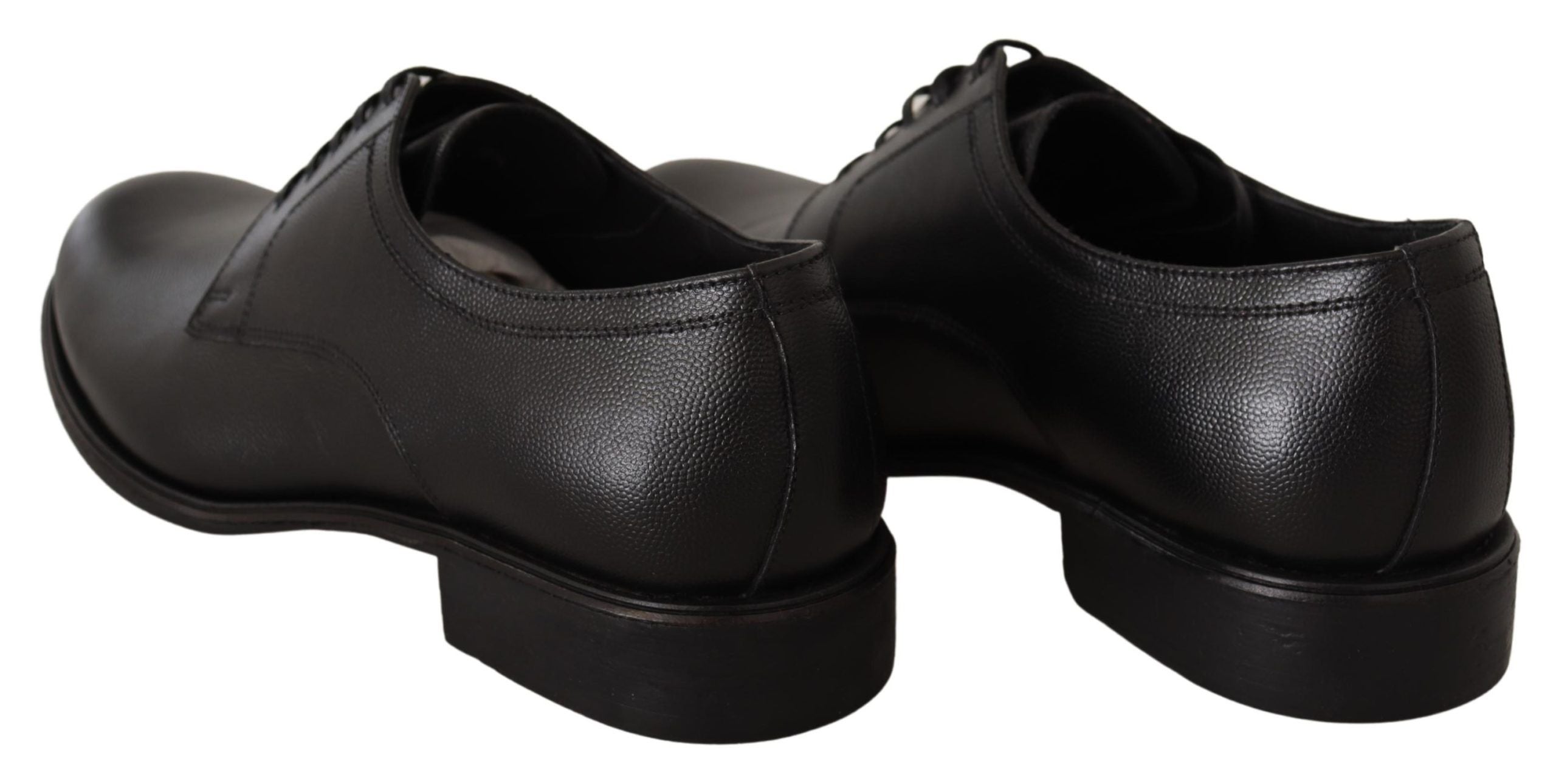 Dolce & Gabbana Schwarze Herren Derby Schnürschuhe aus Leder