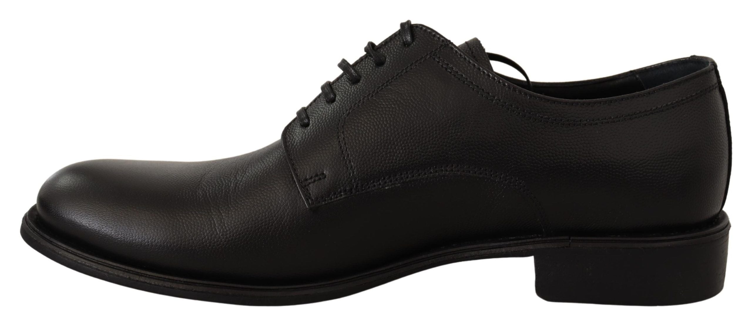 Dolce & Gabbana Schwarze Herren Derby Schnürschuhe aus Leder