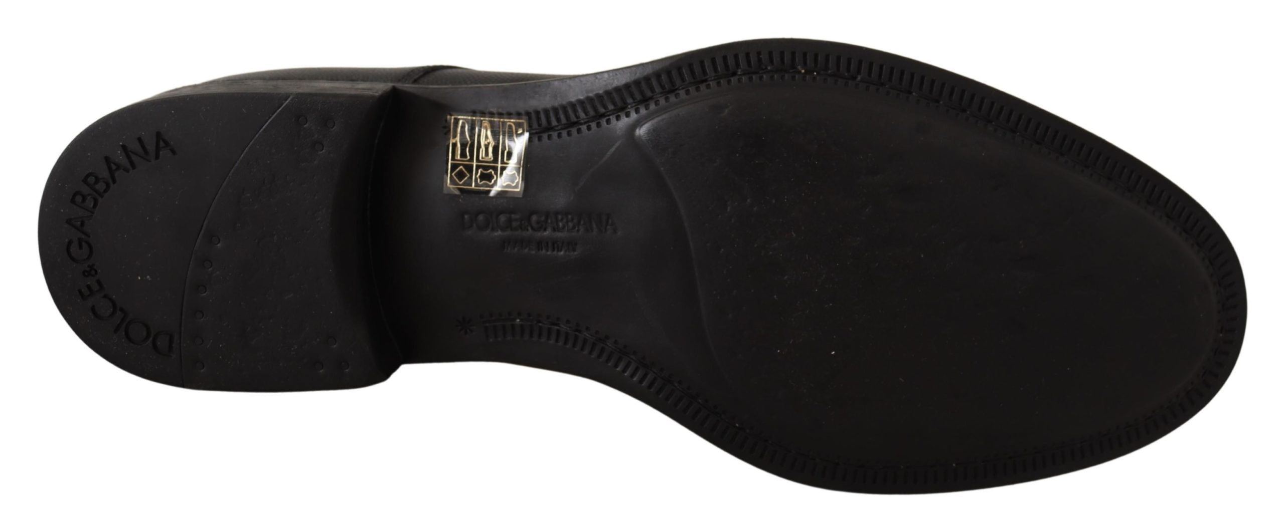 Dolce & Gabbana Schwarze Herren Derby Schnürschuhe aus Leder