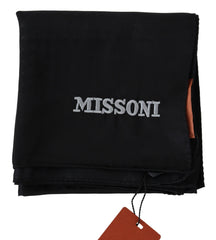 Missoni Schwarzer Unisex-Strickschal aus Wolle