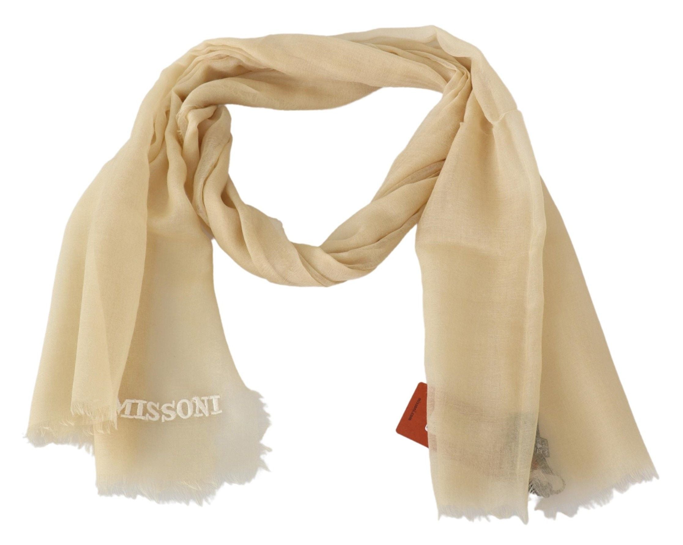 Missoni Unisex-Halstuch aus beigem Kaschmir