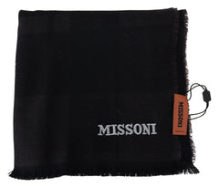 Missoni Schwarz 100% Wolle Unisex Neck Wrap Schal