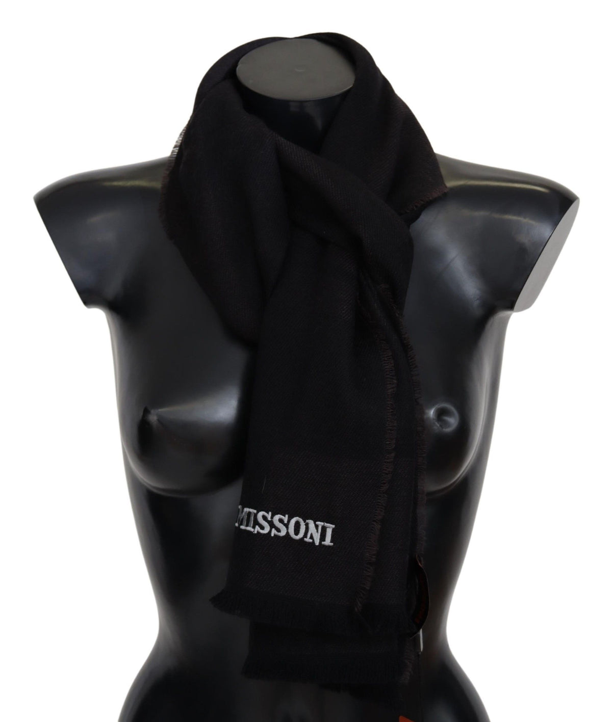 Missoni Schwarz 100% Wolle Unisex Neck Wrap Schal