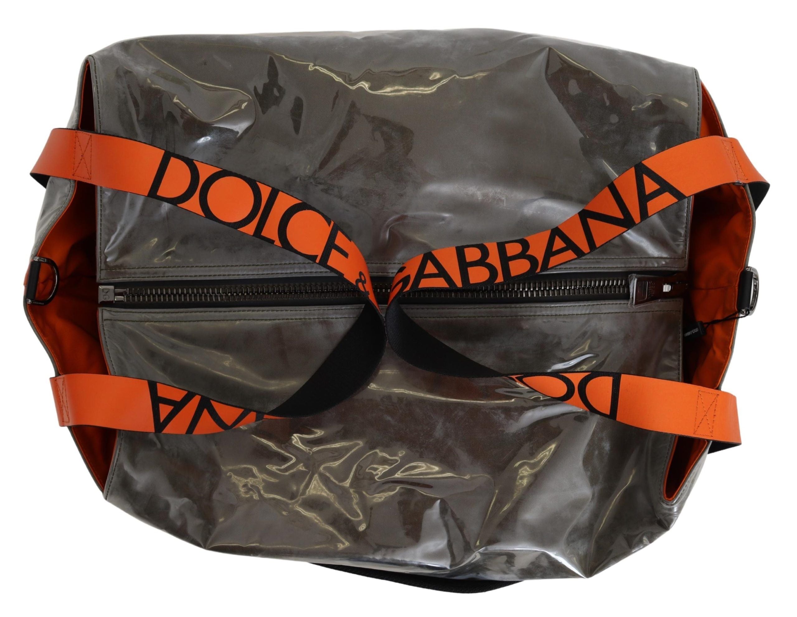 Dolce & Gabbana Cotton Men Large Fabric Green Shopping Tote Bag