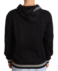 Dolce & Gabbana Schwarzer Kapuzenpullover aus Baumwolle #dgfamily