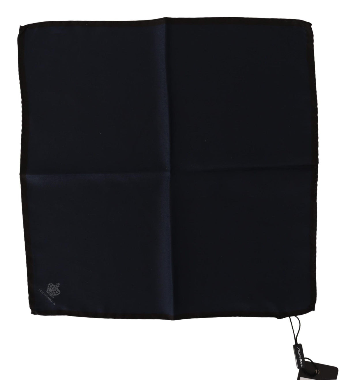 Dolce & Gabbana Schwarzes quadratisches Taschentuch 100% Seidenschal
