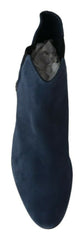 Dolce & Gabbana Blaue Wildleder-Stiefel mit Verzierungen und Nieten