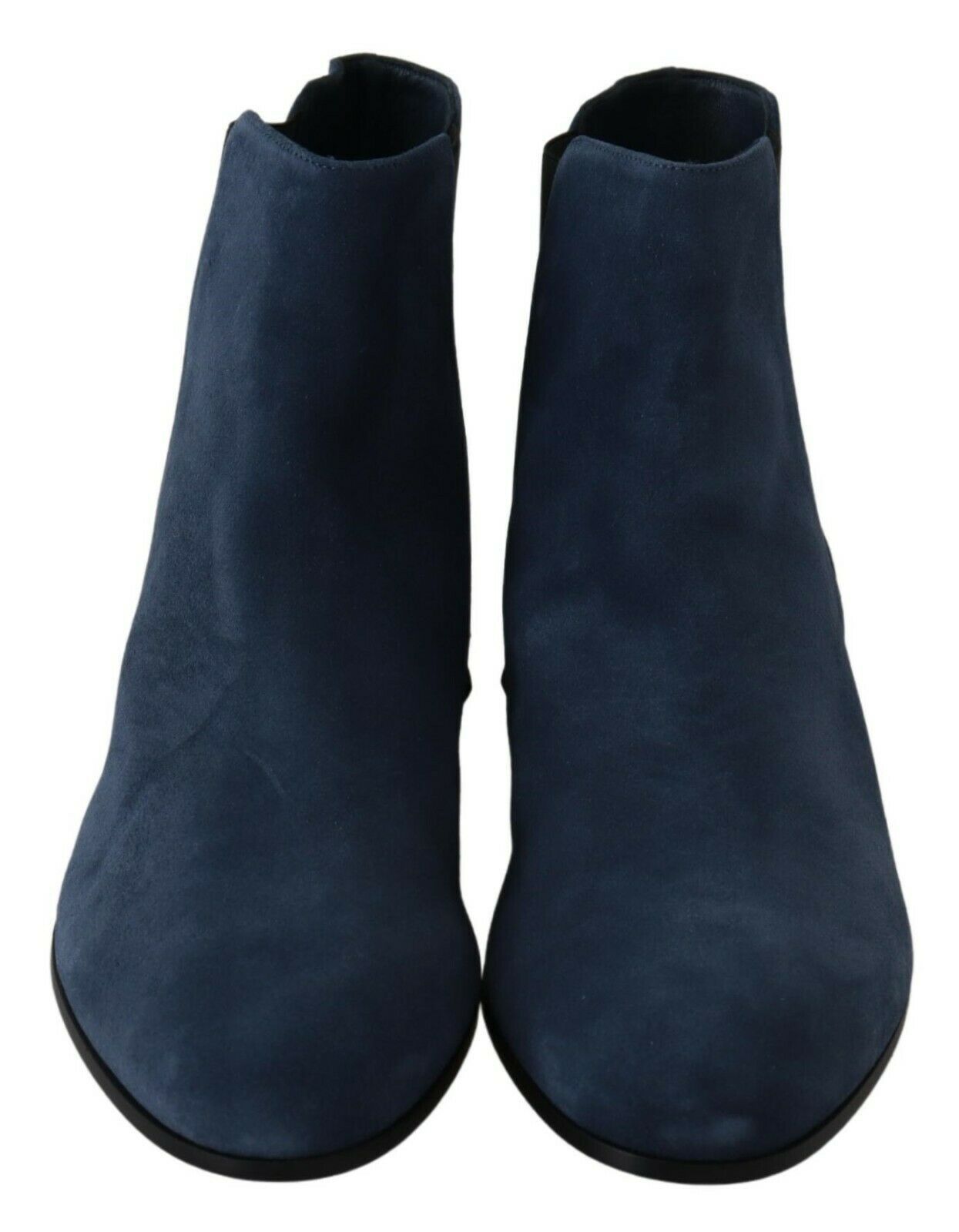 Dolce & Gabbana Blaue Wildleder-Stiefel mit Verzierungen und Nieten