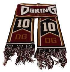 Dolce & Gabbana Mehrfarbiger Schal aus Wolle mit DG King Motiv