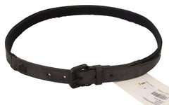 Ermanno Scervino Damen-Gürtel aus schwarzem Leder mit Logo-Schnalle