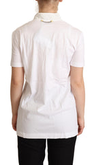 Dolce & Gabbana Weißes Baumwoll-Seiden-T-Shirt „I'm In Love“
