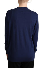 Dolce & Gabbana Blauw Vest met Knopen van Scheerwol