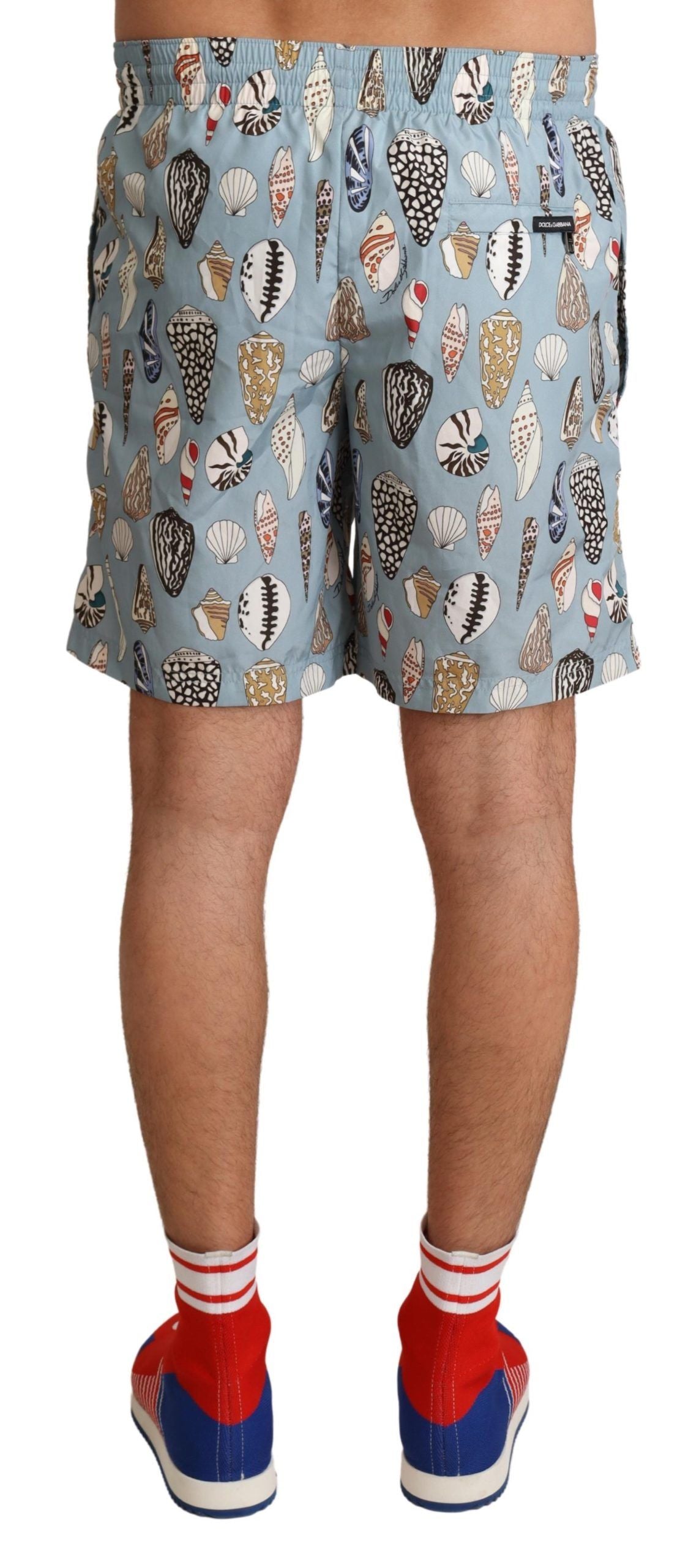 Dolce & Gabbana Badehose mit blauen Muscheln