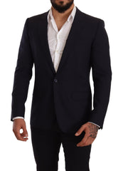 Dolce & Gabbana Navyfarbener Woll-Slim-Fit-Blazer MARTINI