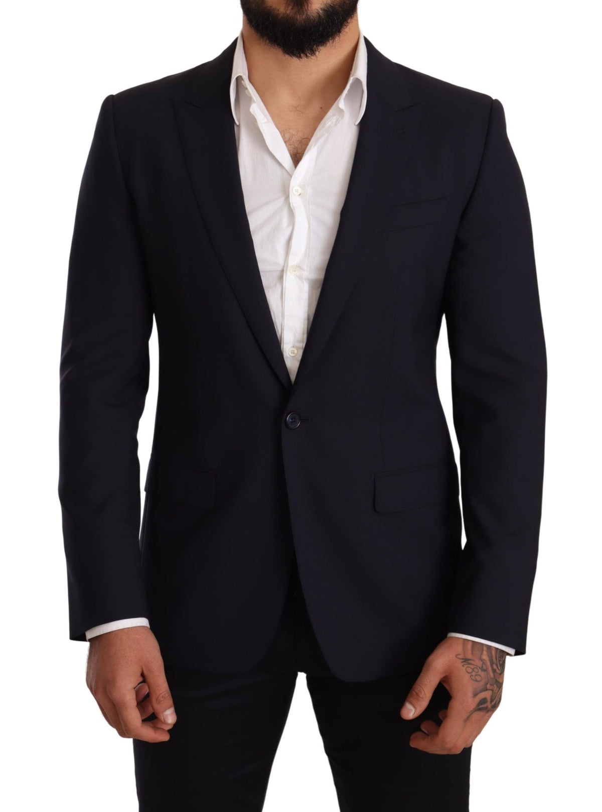 Dolce & Gabbana Navyfarbener Woll-Slim-Fit-Blazer MARTINI