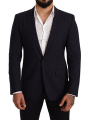Dolce & Gabbana Navyfarbener Woll-Slim-Fit-Blazer MARTINI