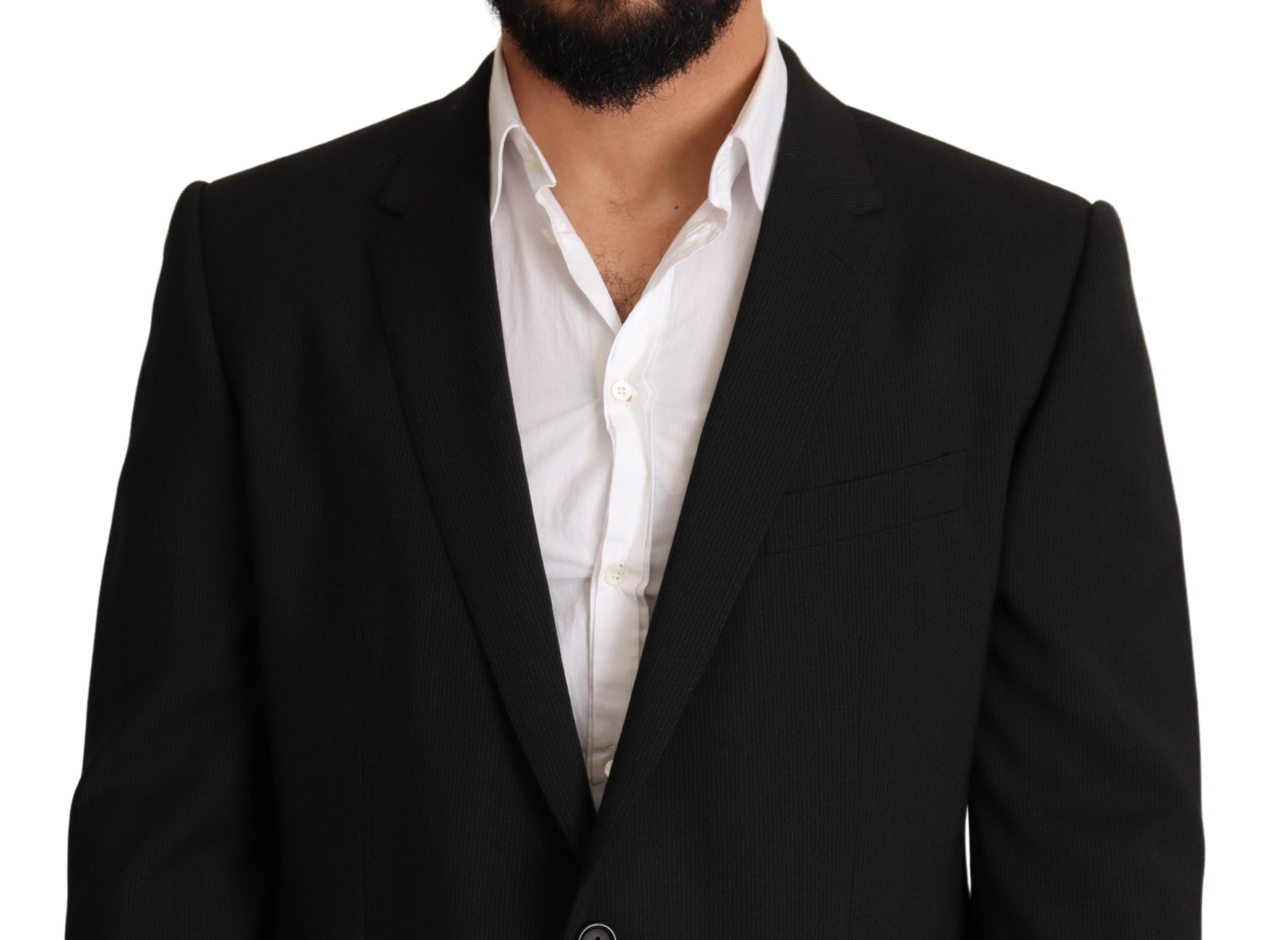 Dolce & Gabbana Schwarze gestreifte MARTINI Jackett Blazer