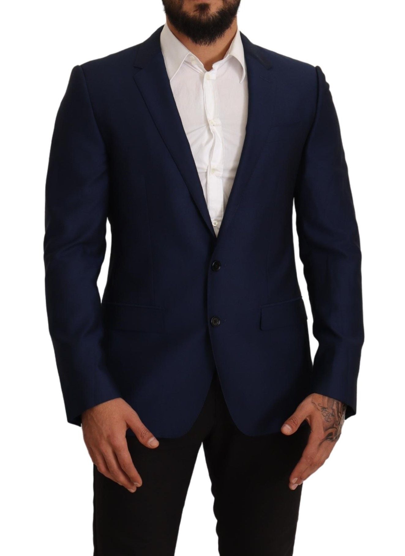Dolce & Gabbana Navy Blue Slim Fit Jacke MARTINI Blazer