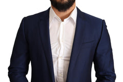 Dolce & Gabbana Navy Blue Slim Fit Jacke MARTINI Blazer