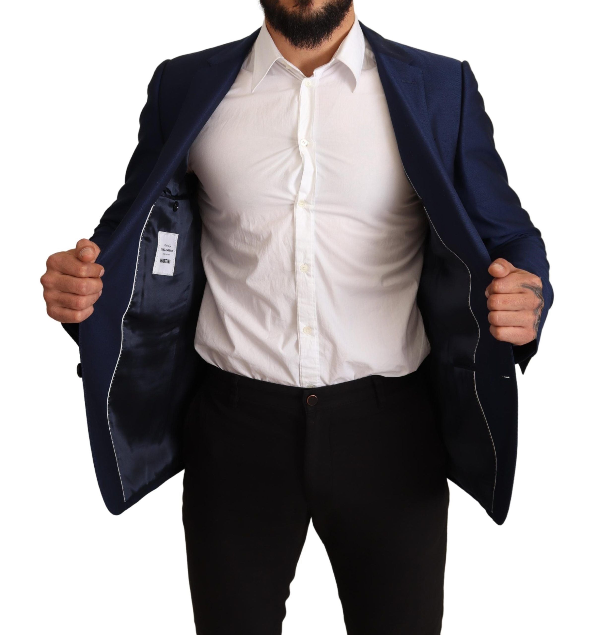 Dolce & Gabbana Navy Blue Slim Fit Jacke MARTINI Blazer