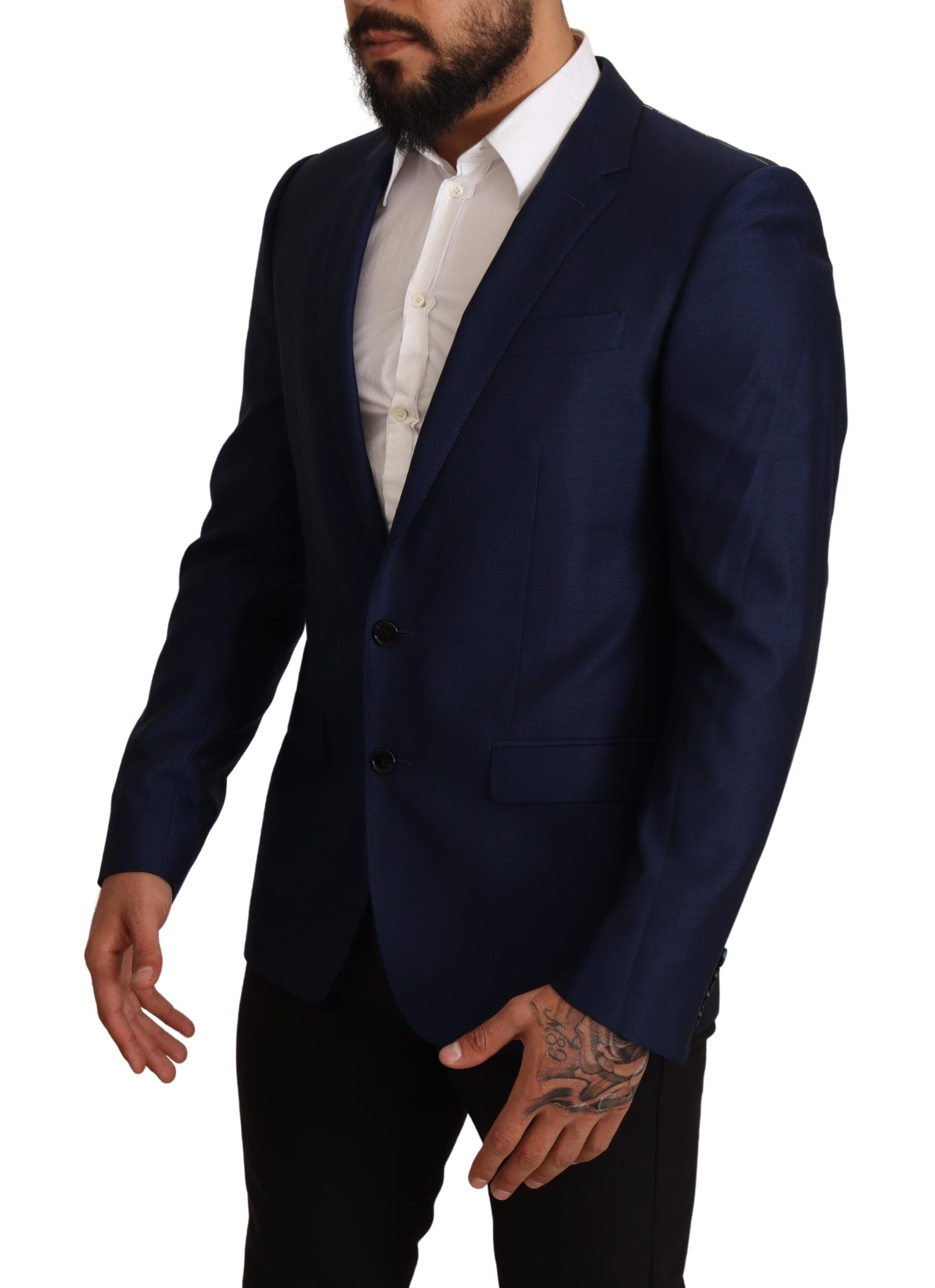 Dolce & Gabbana Navy Blue Slim Fit Jacke MARTINI Blazer