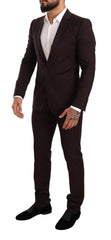 Dolce & Gabbana Bordeaux Wollen MARTINI Slim Fit Pak