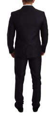 Dolce & Gabbana Blauw Patroon MARTINI SLIM FIT 2-delig Pak