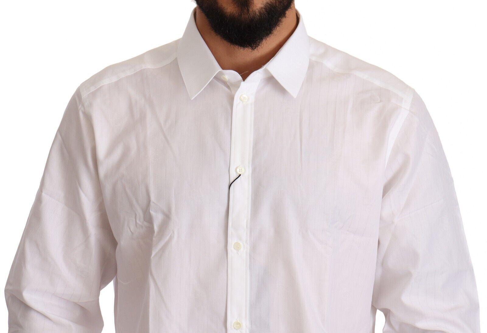 Dolce & Gabbana Weißes Baumwoll-Herrenhemd MARTINI Slim Fit