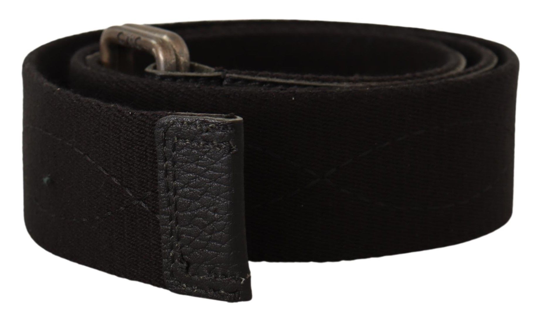 Costume National Zwart Katoenen Ducati Riem met Metalen Gesp