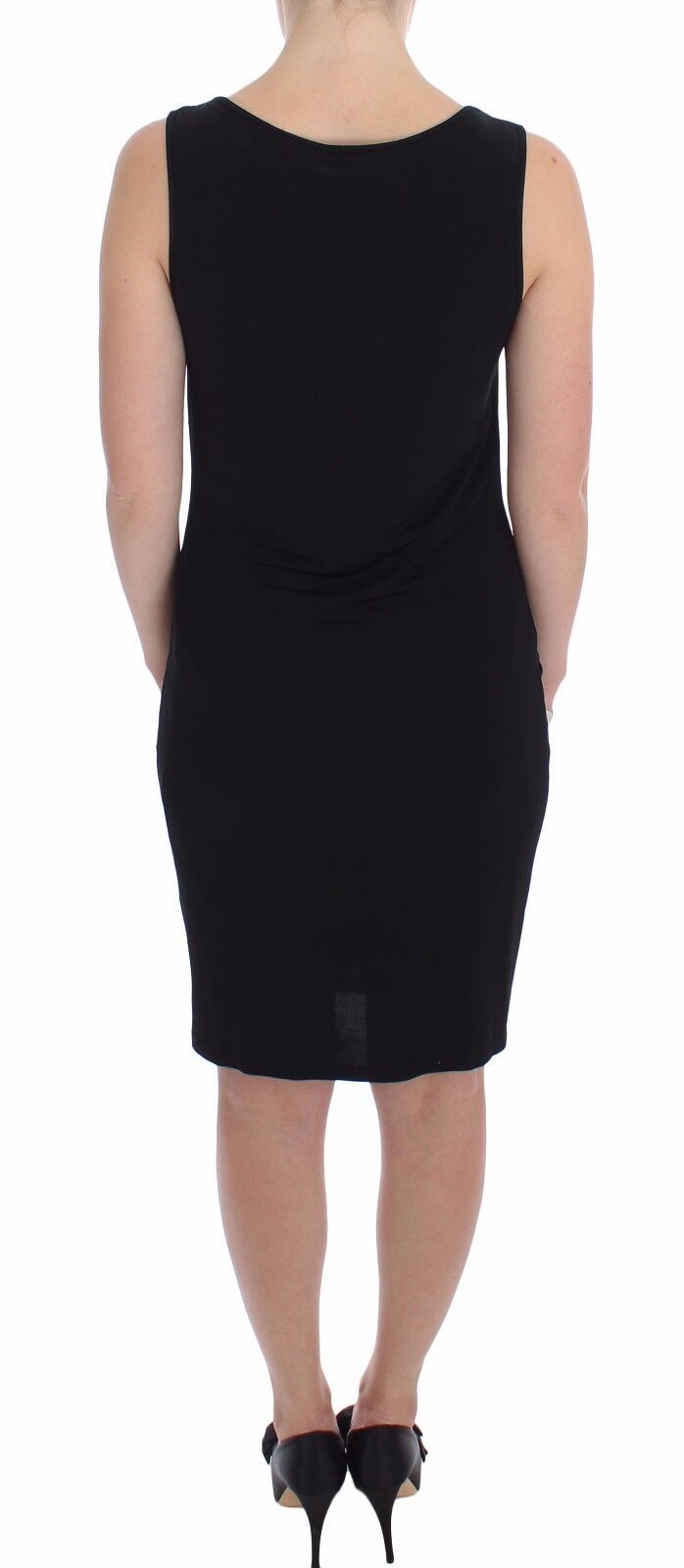 Roccobarocco Schwarzes Stretch-Wiggle-Bleistift-Scheiden-Bodycon-Kleid