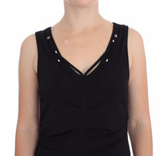 Roccobarocco Schwarzes Stretch-Wiggle-Bleistift-Scheiden-Bodycon-Kleid