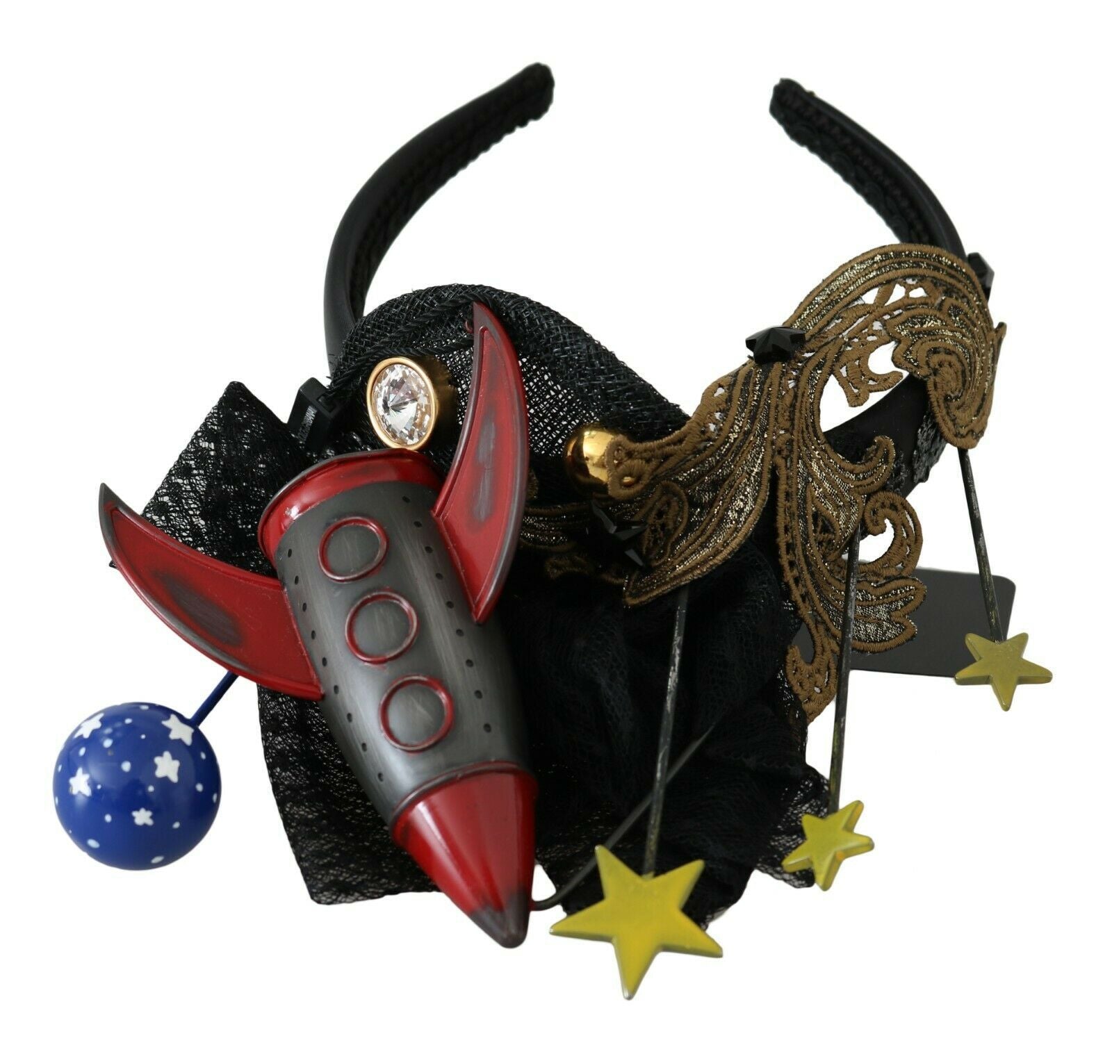 Dolce & Gabbana Raket Kristallen Sterren Tiara Diadeem Hoofdband