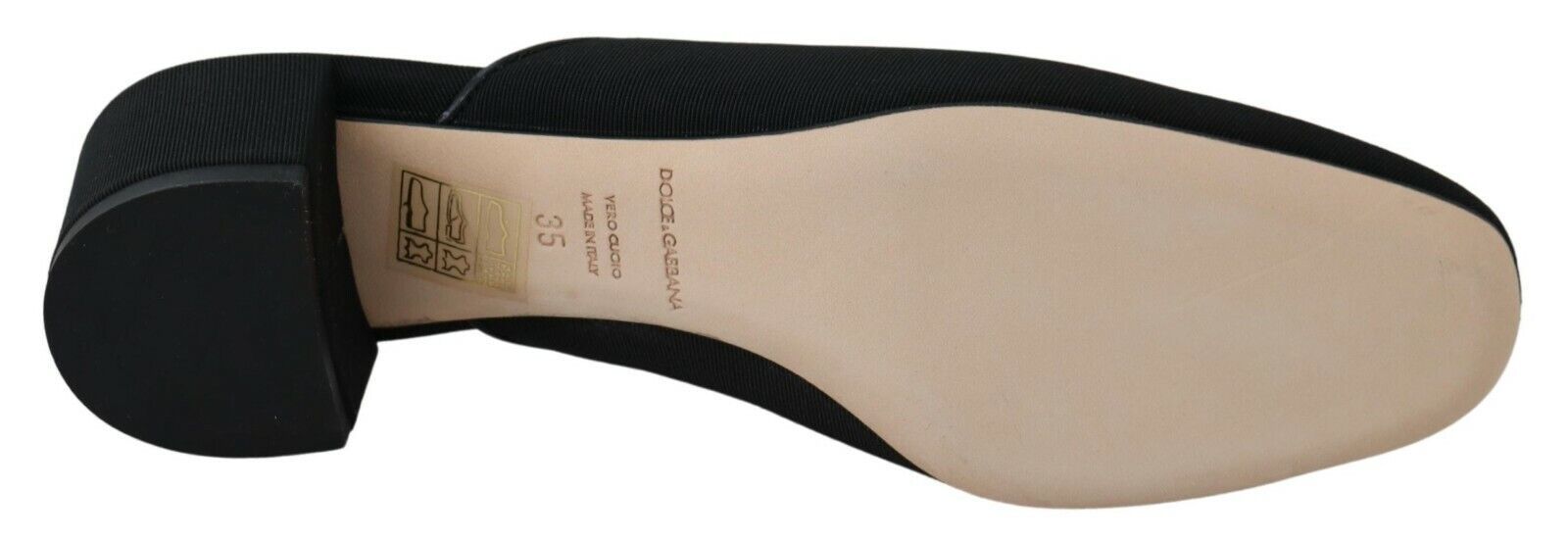 Dolce & Gabbana Schwarze Grosgrain Pantoletten Sandalen Damen Schuhe