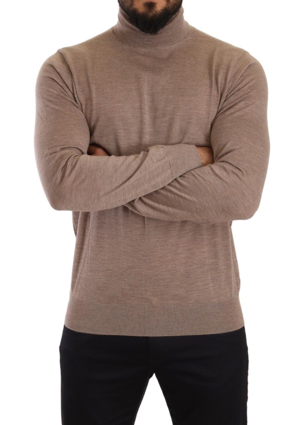 Dolce & Gabbana Brauner Rollkragenpullover aus Kaschmir