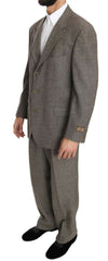 Fendi Brown Wool Regular Single  Breasted Suit