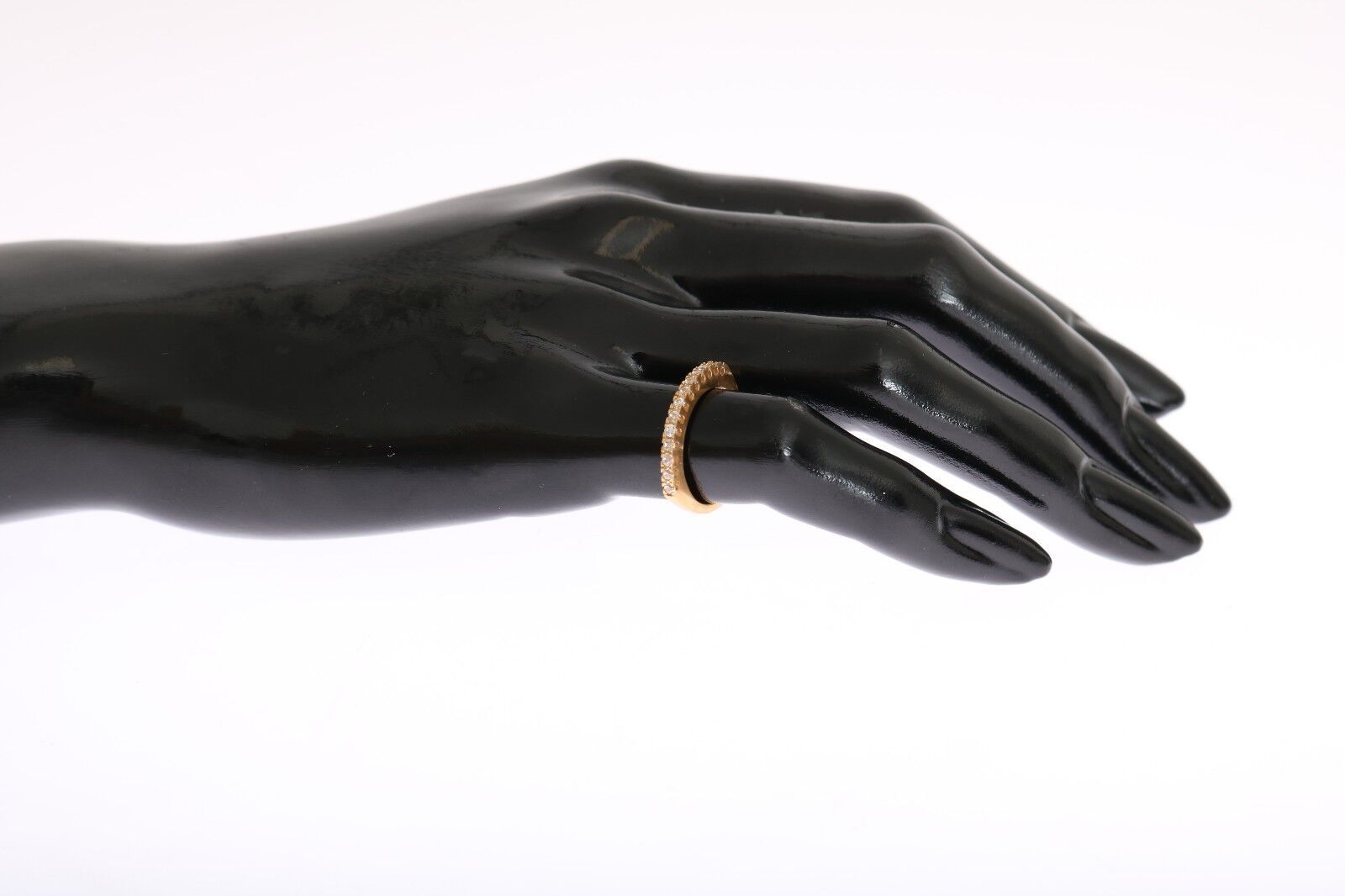 Nialaya Gold Authentieke Dames Heldere CZ Goud 925 Zilveren Ring